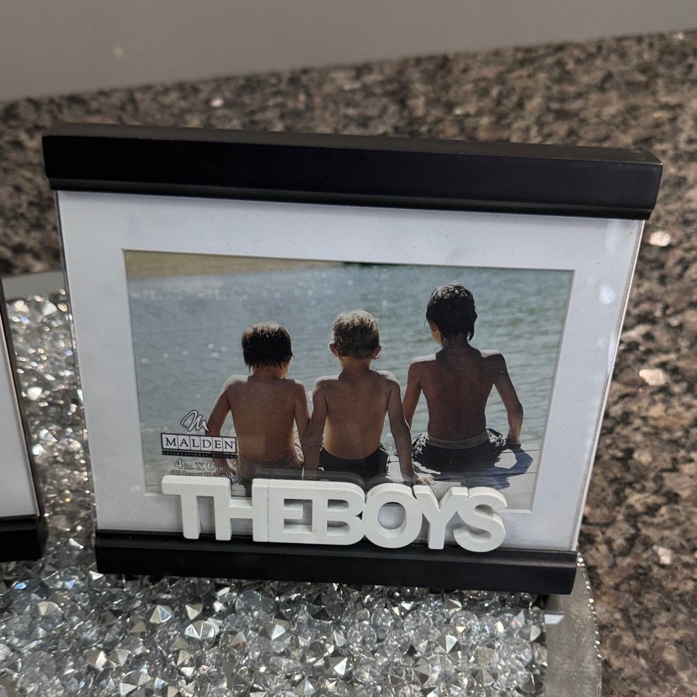 Malden Black and Silver 'The Boys' Photo picture Frame NWT set of 3 - Picture 3 of 7
